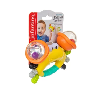 Infantino : SAND CRAB RATTLE & TEETHER - ของเล่นเสริมพัฒนาการ-ปู (คละสี)