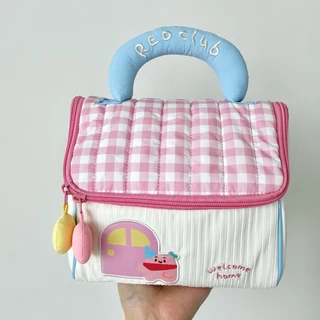 กระเป๋ามินิ Travel Cute Storage Bag สไตล์ กระเป๋าเครื่องสำอางแบบใหม่ มีช่องแยก มีซิป
