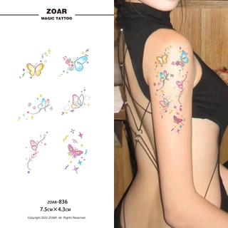 !!ส่งจากไทย!! มาในรูปแบบสีสันสดใส จี๊ดจ๊าดกระแทกใจ รอยสักกันน้ำ cute tattoo สติกเกอร์รอยสักสีสันสดใส ติดทนนาน ไม่หลุดลอก