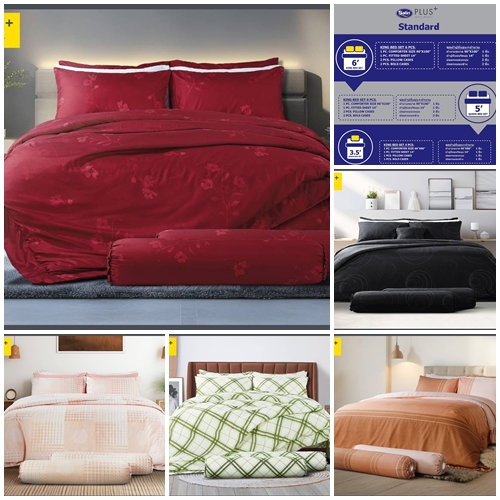 Satin Plus ชุดเครื่องนอน 3.5 5 6 ฟุต นวม 60x80 90x100 PP033 PP043 PP044 PP045 PP046 PP047 PP048 PP04