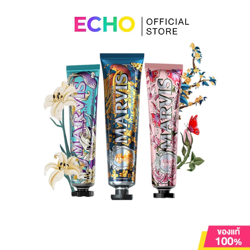 Marvis Mint Toothpaste mavis whitening 75ml รุ่นจำกัด ยาสีฟันมาร์วิส ซีรีส์สวน ยาสีฟัน มาร์วิส มีกลิ