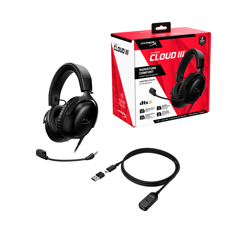 HyperX Cloud III Black หูฟัง Headset