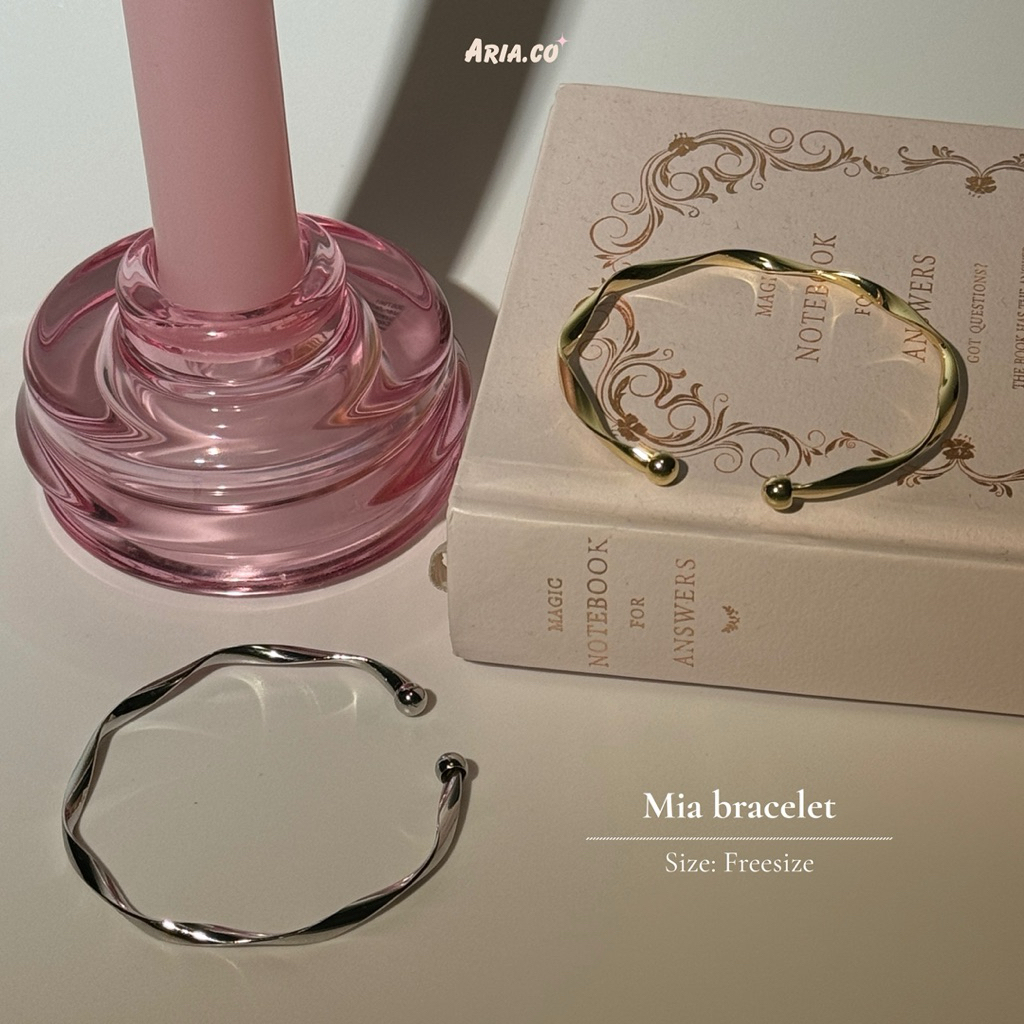 Mia bracelet (silver/gold) กำไล ปรับขนาดได้-Aria.co