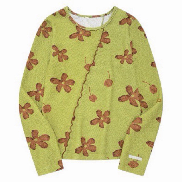 NEW !!! KIRSH  CHERRY PLANT PATTEN FITTED TEE