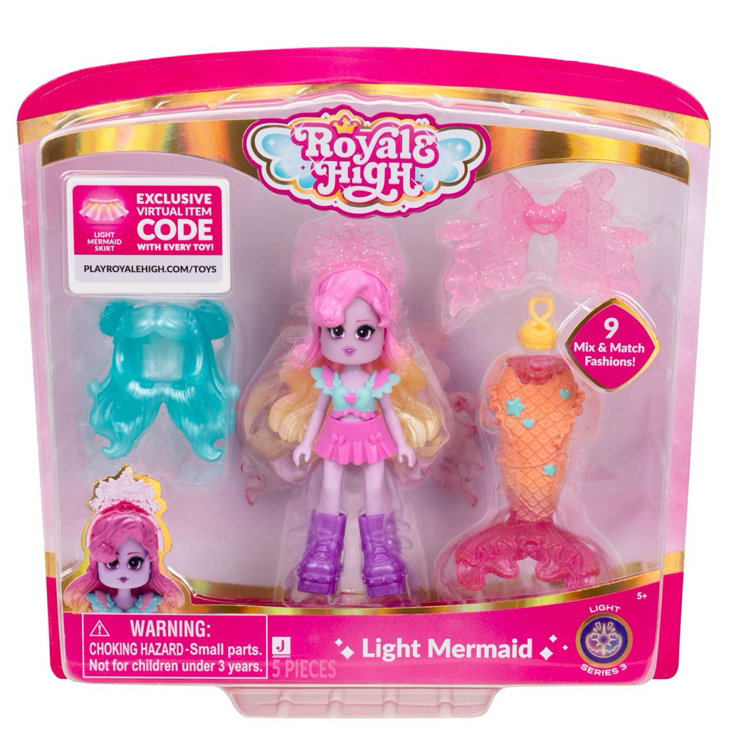 (ของแท้100%) Royale High 3” Nature Mermaid Fashion Doll