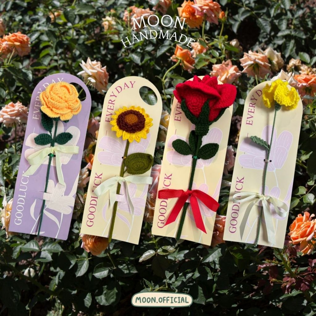 -พร้อมส่ง- [HG11] MOON HANDMADE : ดอกไม้ไหมพรม รวม #1