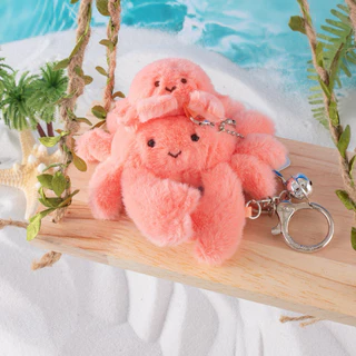 [พร้อมส่ง] พวงกุญแจตุ๊กตา Ocean Family สัตว์ทะเล ติดกันได้เหมือนแม่-ลูก คู่หู 🥰🥰