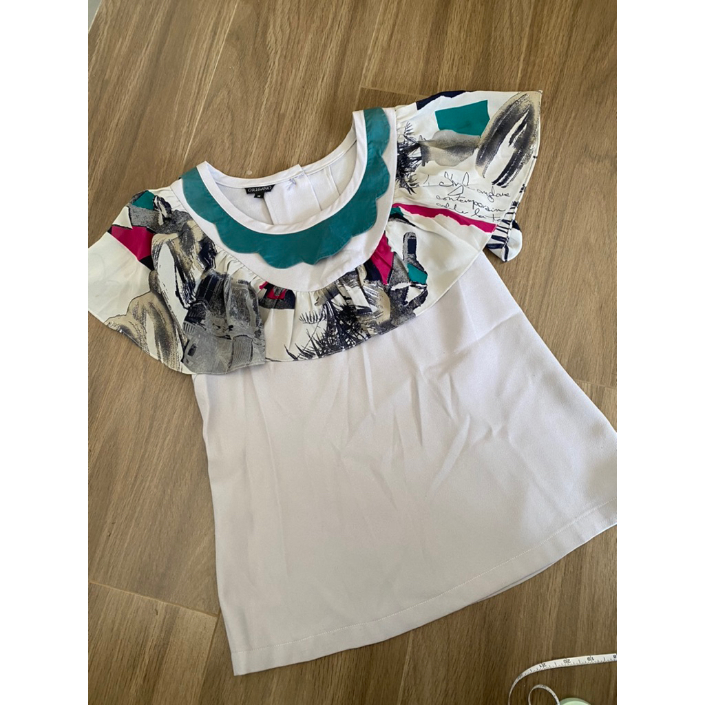 เสื้อแบรนด์ Origano sizeM ดีเทลน่ารัก คัดติ้งดี