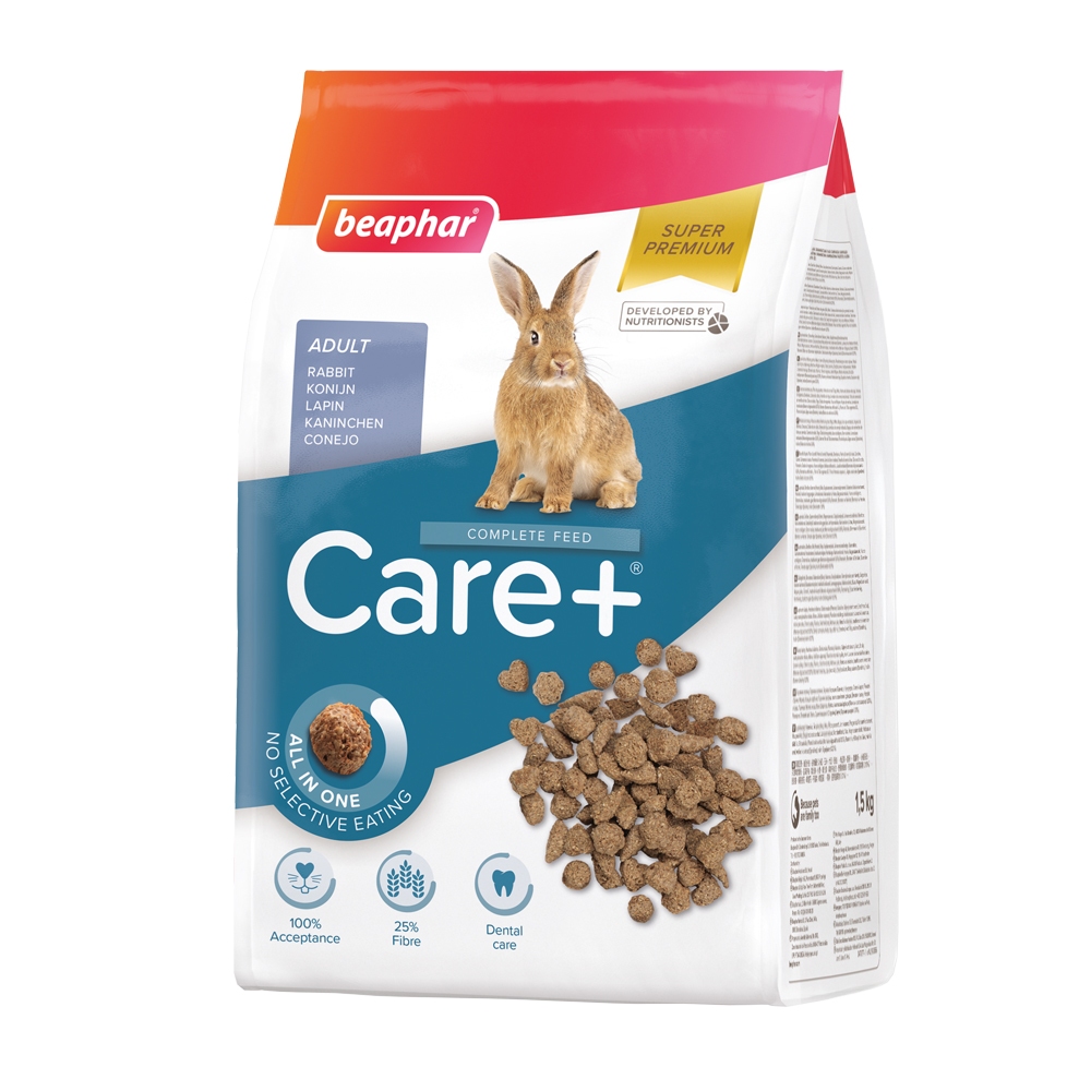 Beaphar CARE+ Rabbit อาหารกระต่ายโตเกรดซุปเปอร์พรีเมี่ยม 1.5 กก. โฉมใหม่จากเนเธอร์แลนด์