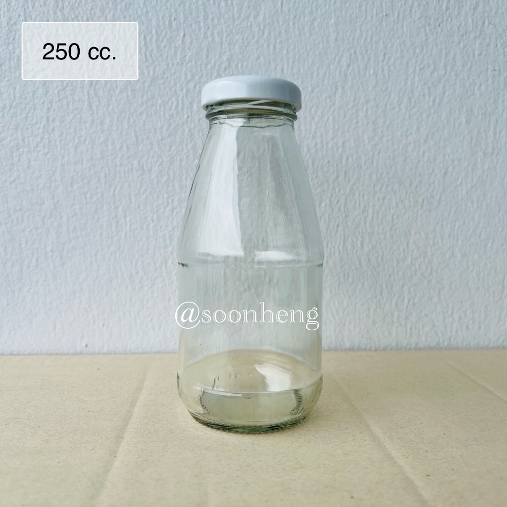 [M-250] ขวดแก้ว 250 มล ปากกว้างพร้อมฝา 38 มม - รูปที่ 4
