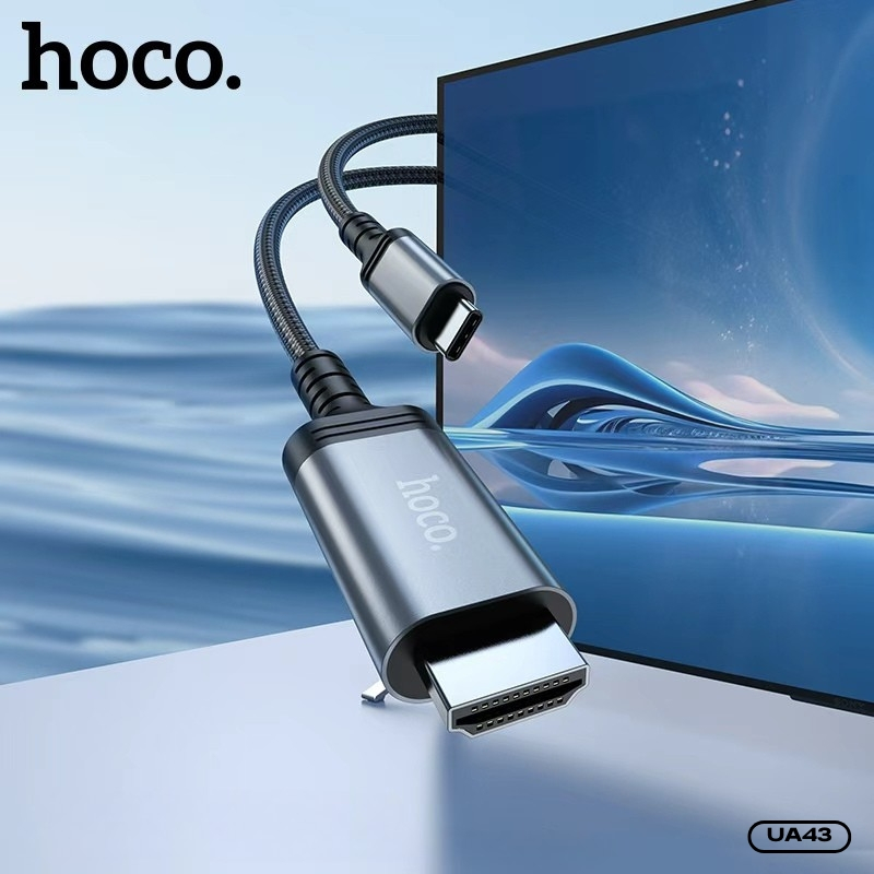 สายเคเบิลไนล่อนถัก Type-c to HDMI HOCO UA43,UA43A เชื่อมต่อง่าย ถ่ายโอนได้ทั้งภาพและเสียงขึ้นจอ ทนทาน ใช้งานได้นาน ราคา ถูกที่สุด ดีลบีเคเค แกลเลอรีภาพที่ 7