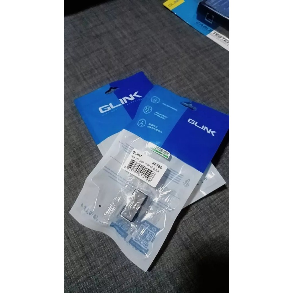 GLINKข้อต่อ LAN อะแดปเตอร์เชื่อมต่อสายแลน CAT6 RJ45 ตัวเมีย 2 ด้าน UTP Coupler Adapter สำหรับต่อความยาว รุ่น GL-393