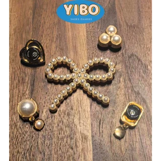 <การจัดส่งของกรุงเทพฯ> YIBO charms โบว์โลหะมุก 🌟100% แท้ Set