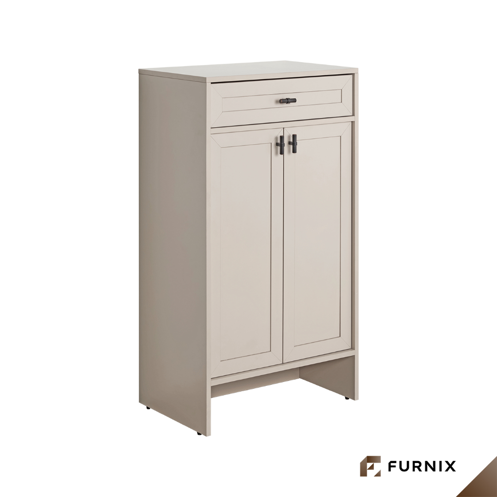 Furnix Beige Serene Shoes Cabinet - ตู้รองเท้า Serene สีเบจ ขนาด 60*40*110 CM