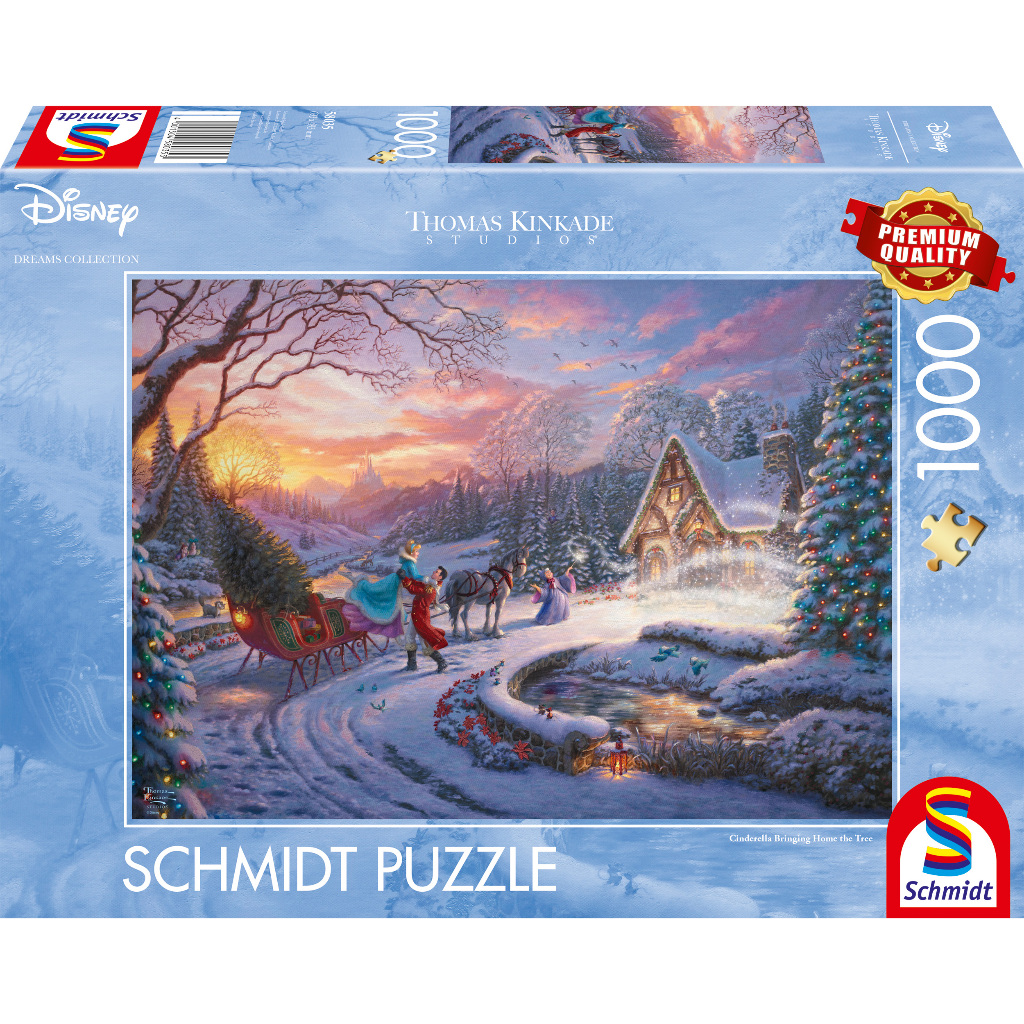 จิ๊กซอว์ Schmidt - Disney : Cinderella Bringing Home the Tree/Thomas Kinkade ขนาด 1000 ชิ้น Jigsaw Puzzle Made in Europe
