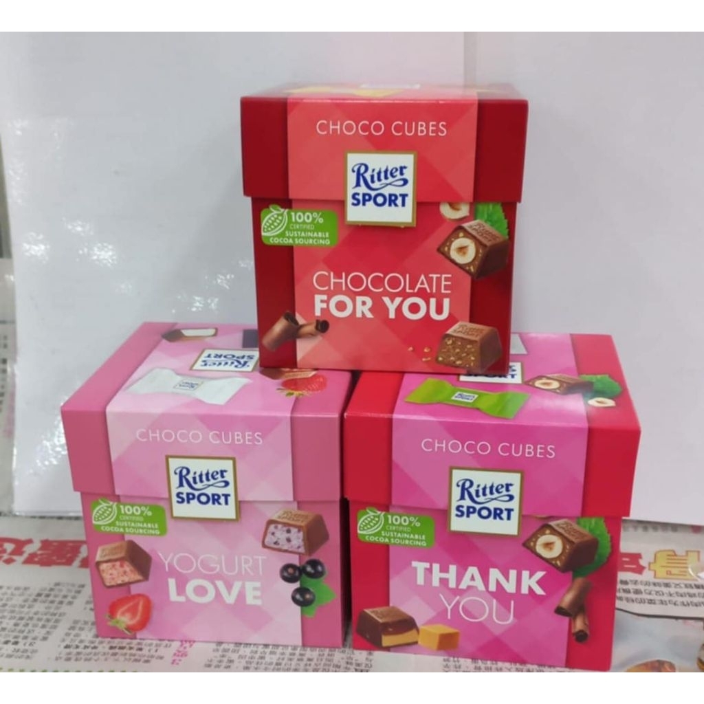 Rittersportscubeมี3รสขนาด174gจากประเทศเยอรมัน(อ่านรายละเอียดก่อนสั่งซื้อด้วยนะคะ)