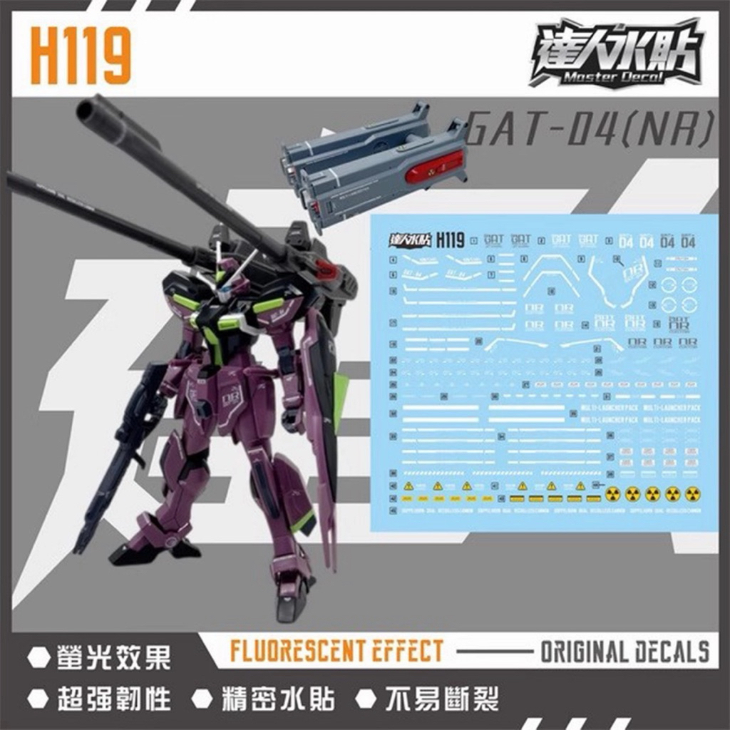 ⬛️ดีคอลน้ำ DL H 119 DECAL HG 1/144 Windam (Neo Roanoke Custom) เรืองแสงแบล็คไลท์