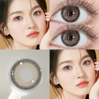 【ซื้อ2คู่แถมน้ำยา60ml】Midroo Lens[0.00~-6.00] คอนแทคเลนส์ค่าสายตาสั้นสีธรรมชาติ Aoki Brown/Grey-14.0mm