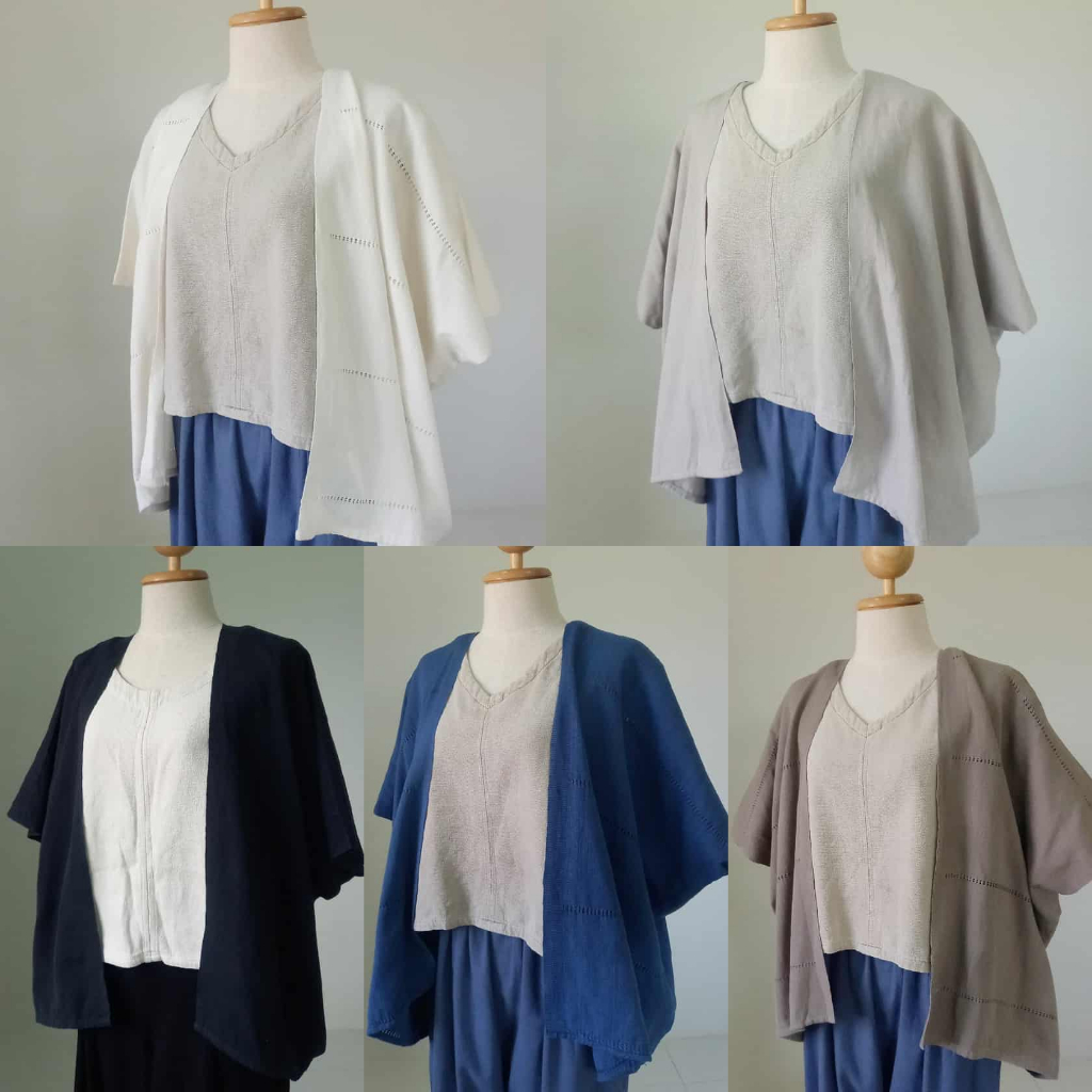[มี5สี] เสื้อคลม ผ้าฝ้ายทอมือ ย้อมสีธรรมชาติ / ฝ้าย 100% Lightweight Open Cardigans
