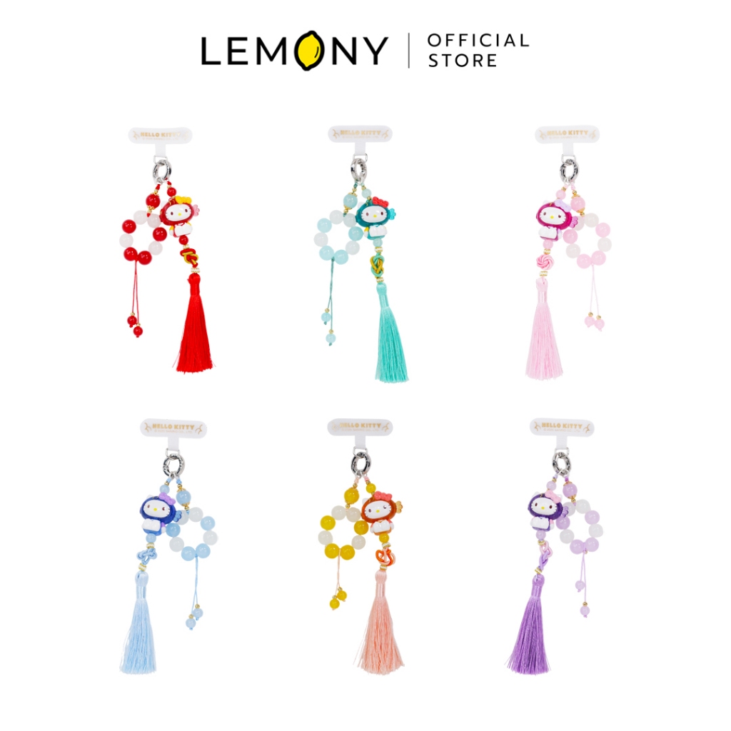 LEMONY กล่องจุ่มพวงกุญแจเฮลโล คิตตี้ ซีรีส์ Koi Guardian Rope ขนาด 14 ซม. Hello Kitty Series Sanrio