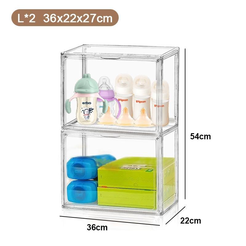 ที่ใส่ขวดพลาสติก กล่องเก็บขวดนมเด็ก กล่องเก็บของใช้เด็ก ความจุขนาดใหญ่ 4ชั้น - รูปที่ 5