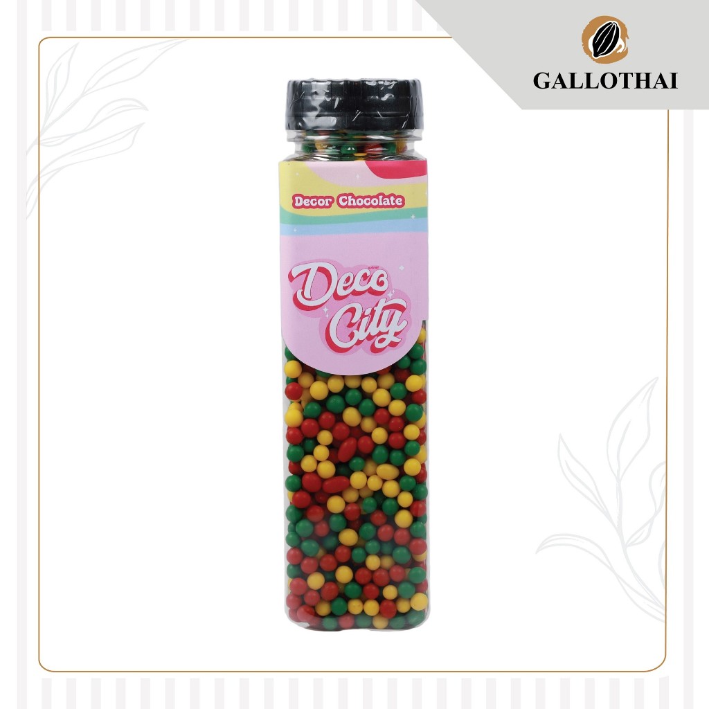 Chococity ข้าวพองเคลือบช็อกโกแลต สี Toy Mix  Rice Crispies สำหรับตกแต่งเค้กและเครื่องดื่ม กระปุกใหญ่สุดคุ้ม 150 กรัม