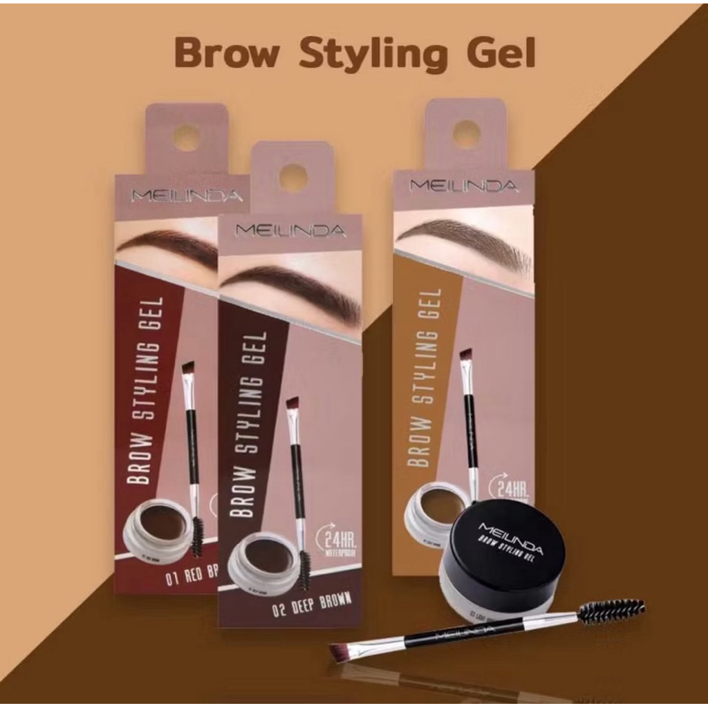 เจลเขียนคิ้ว Meilinda brow styling gel MC-3095 เจลคิ้ว เมลินดา ดินสอเขียนคิ้ว เนื้อเนียน เกลี่ยง่าย 