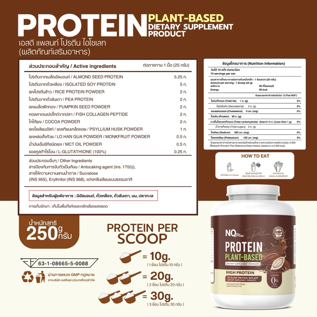 ✨กระปุกใหม่! NQ PROTEIN PLANT BASED 1 แถม1 มี 9 รส คละรสได้ ✨ thumbnail 7