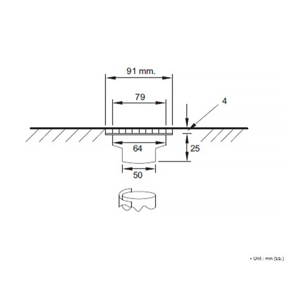 American Standard ตะแกรงกันกลิ่น สเตนเลส รุ่น A-8200-N (ฝา 3.5