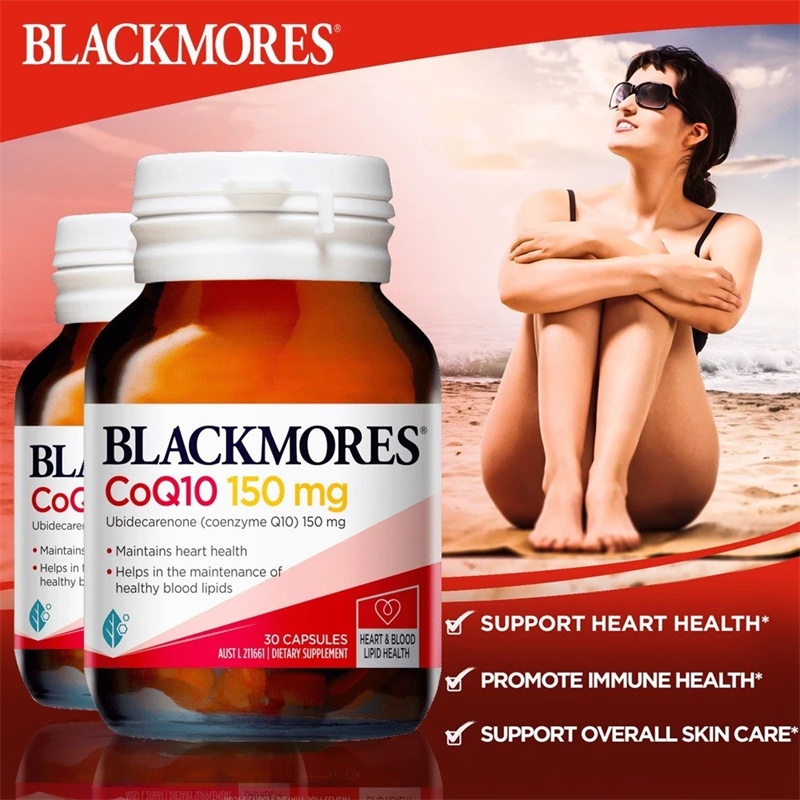 Blackmores Coenzyme CoQ10 150mg 30 Capsules - เสริมพลังงาน บำรุงหัวใจ ลดความเหนื่อยล้า