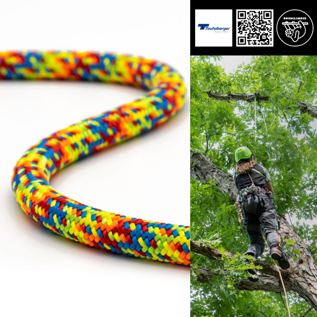เชือกปีนต้นไม้ Teufelberger charityLINE / Drenaline 11.8mm Super versatile tree climbing rope