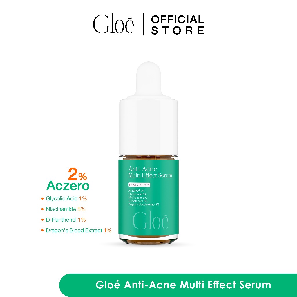 เซรั่มเขียว Gloé Anti-Acne Multieffect Serum ขนาด 15 มล. (ตะกร้านี้มี3ตัวเลือก)