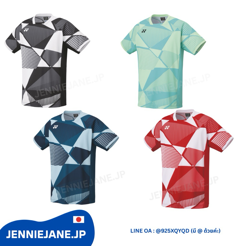 (พร้อมส่งแดงO,XO,อื่นๆพรีออเดอร์)เสื้อเกมส์ Yonex JP 100% ผ้า Very cool