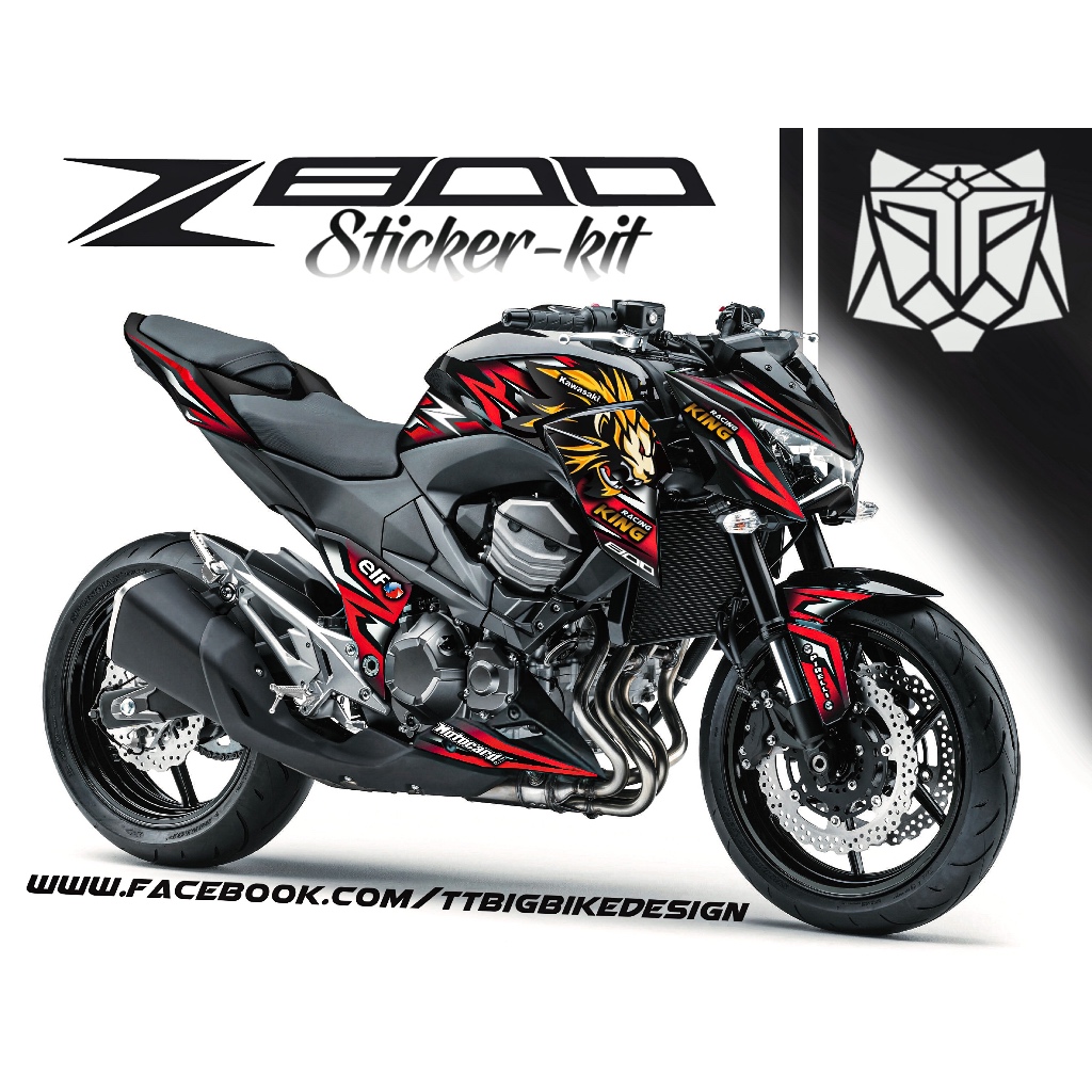 TT BIGBIKE DESIGN ชุดสติ๊กเกอร์แต่งลายรถ สำหรับ Z800 TT RACING KING