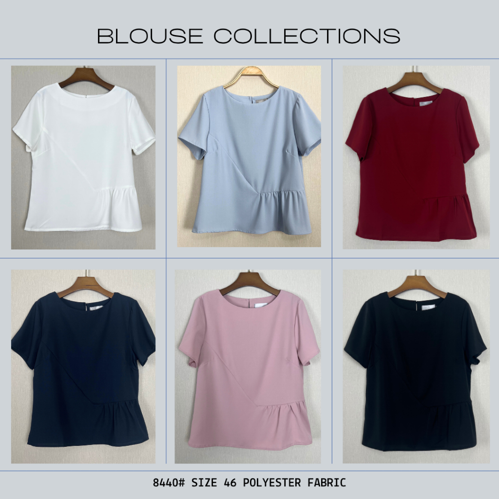 Laboratory เสื้อ 8440# ไซส์ 44”,46” เสื้อคอกลมแขนสั้น รูดเอวข้าง