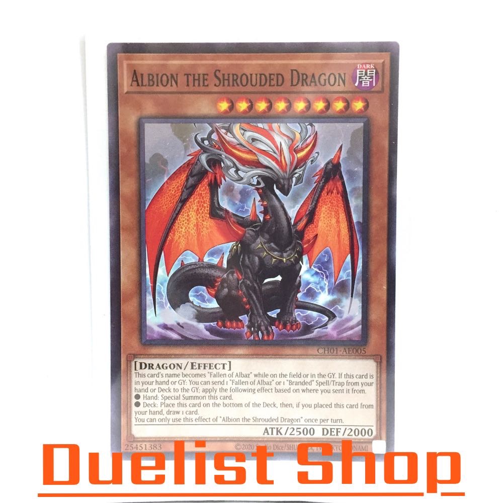 Albion the Shrouded Dragon (N) Monster Dark Level8 [Dragon/Effect] ชุด CH01-AE005 การ์ดยูกิโอ (Yu-Gi-Oh!) OCG Asia EN
