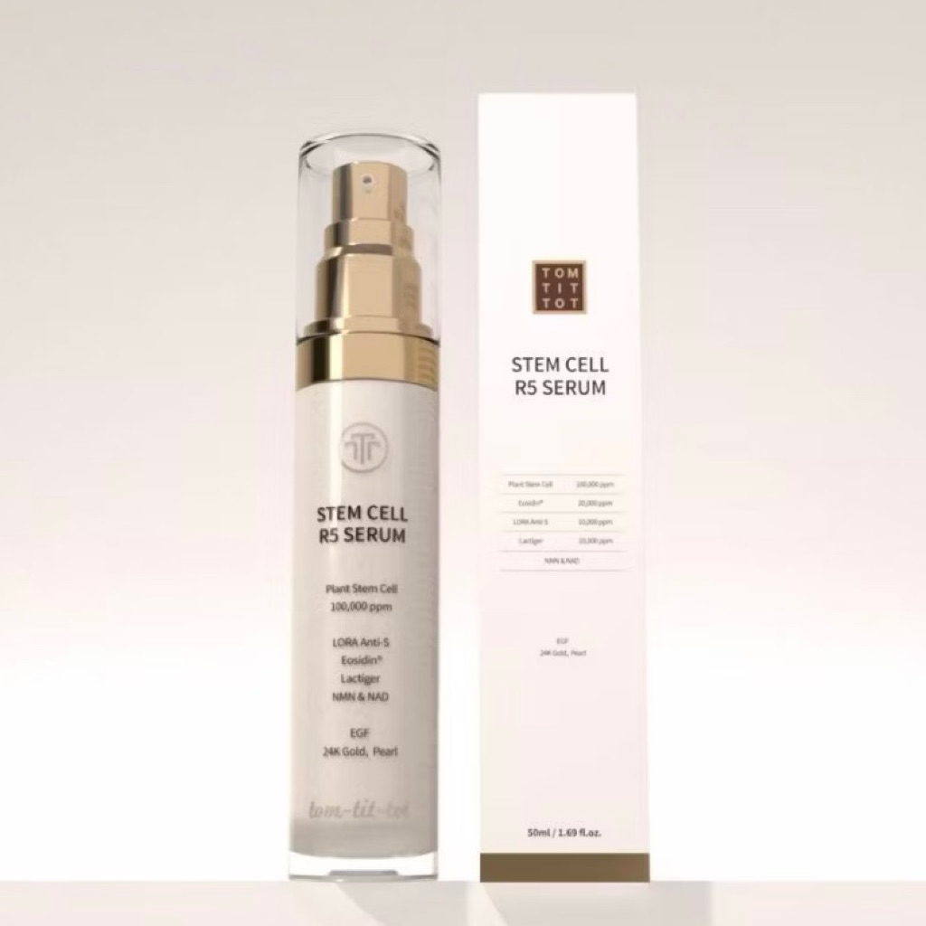 🌟[tom-tit-tot] STEM CELL R5 SERUM 50g. ฟื้นฟูผิว ลดเรือนริ้วรอย