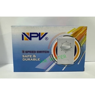สวิตซ์พัดลม สวิทซ์ เพดานสามารถปรับได้ 3 ระดับ NPV ใช้ได้กับทุกยี่ห้อ พัดลมโคจร พัดลมผนัง พัดลมเพดาน