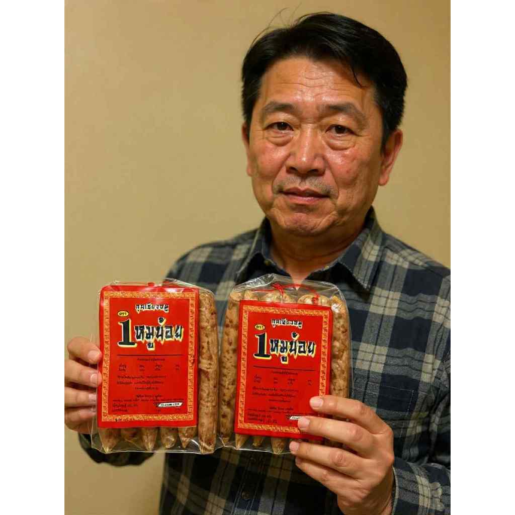ส่งฟรี กุนเชียงหมูน้อย 1 แพ๊ค 450 กรัม มีบริการปลายทาง