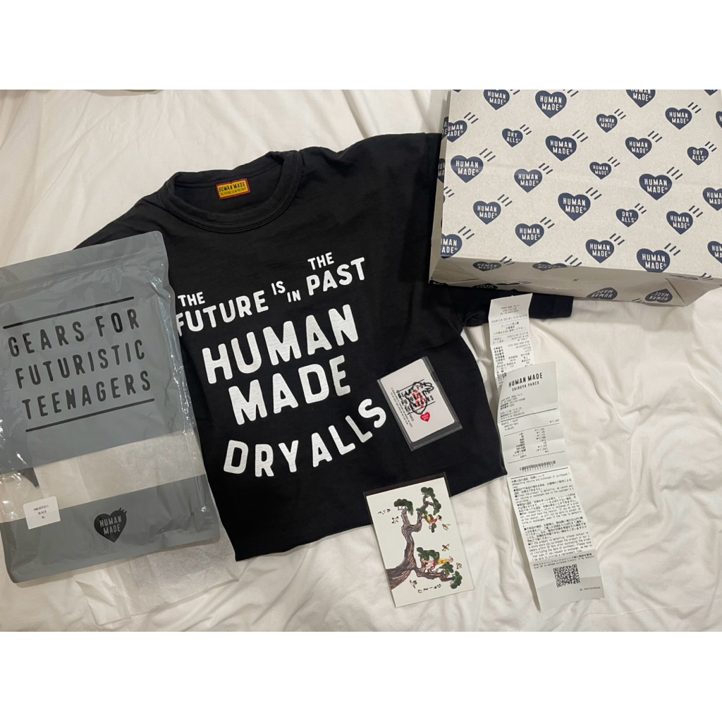 เสื้อ Human Made มือ 1 ของแท้ ใบเสร็จจากช้อปญี่ปุ่น 🇯🇵 ลายใหม่ Future is in the Past