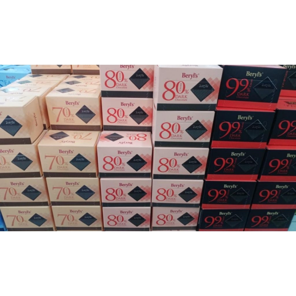 Beryl's dark chocolate มีให้เลือก4รส70%80%99.%ขนาด60g