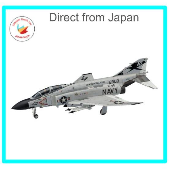 【Ships direct from Japan】  Hasegawa U.S. NAVY F-4J PHANTOM II 1/48 Plastic Model w/One Piece Canopy 