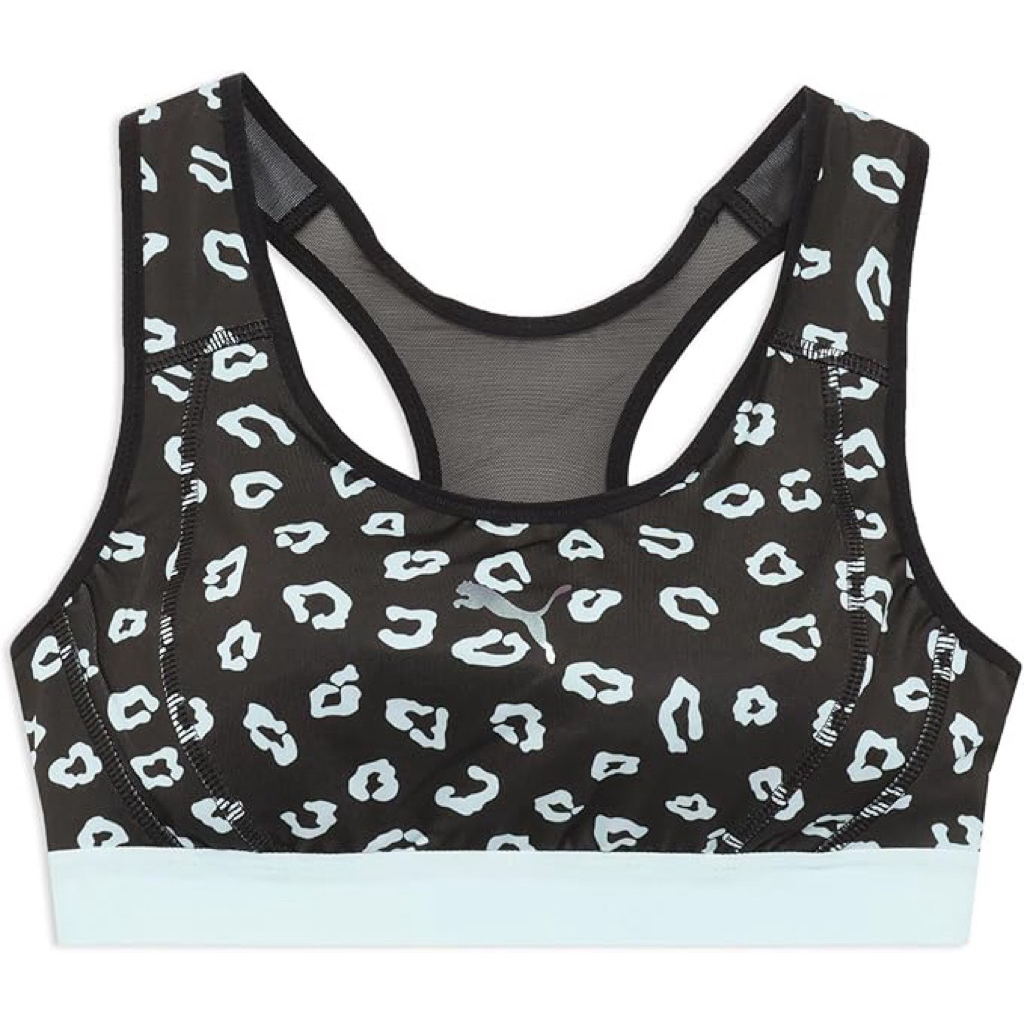 PUMA Training Gym Studio Sports Bra Quick Dry TRN EDGE Mid Support Sports Bra Top AOP 527995 Women's