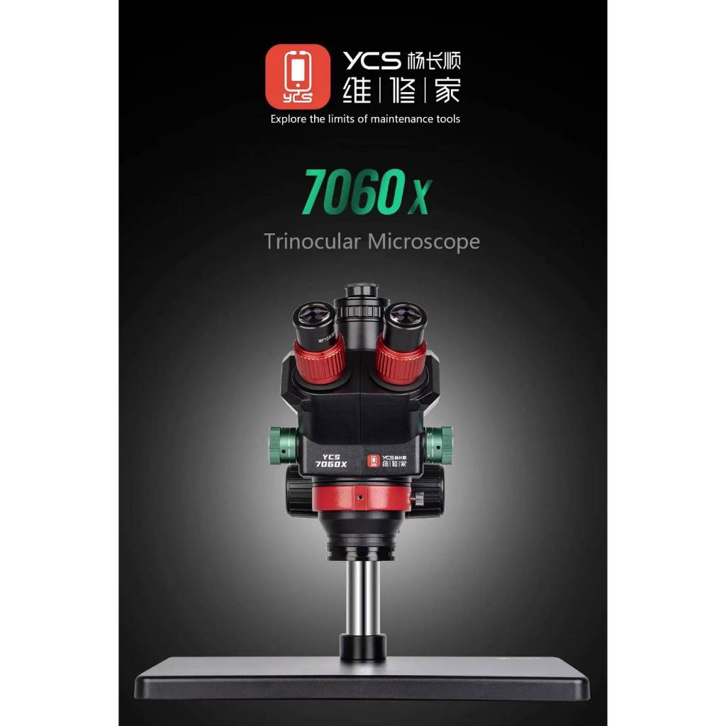 YCS 7060xกล้องจุลทรรศน์ 3ตา 7-60เท่า กล้อง3ตา
