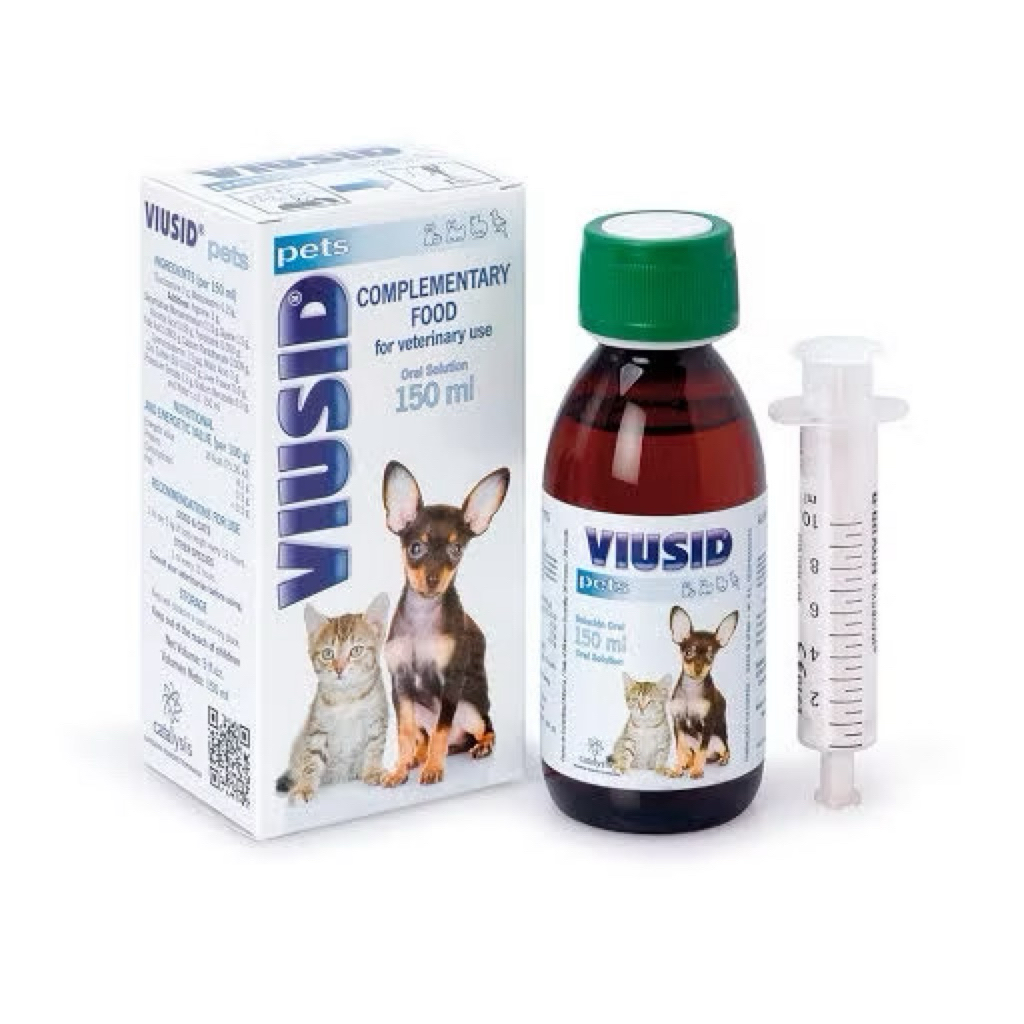 (CATALYSIS) VIUSID Pets for DOGS & CATS 150ML/30ML*5BTL  /FIP, FIV, Nutritional Supplement to Increa