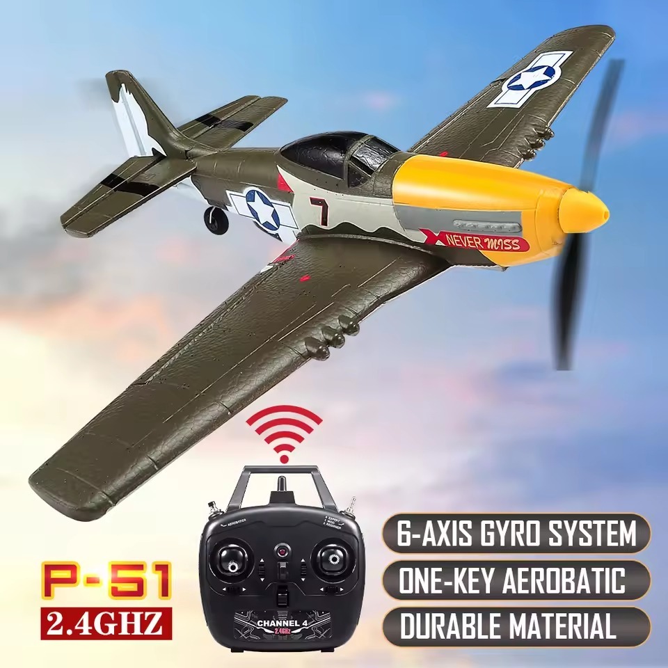 เครื่องบินรบบังคับ P51D Mustang RC Plane EPP 2.4GHz NO.W551