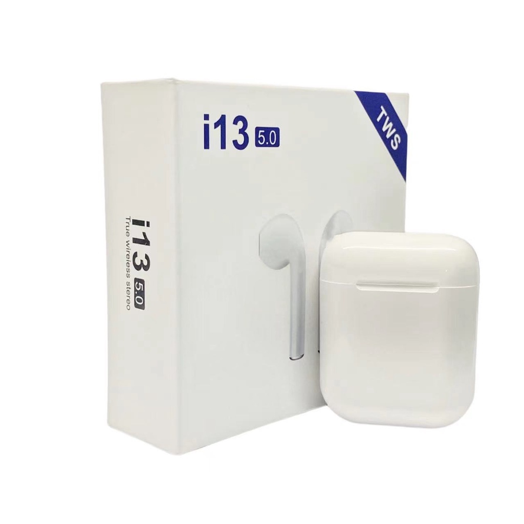 หูฟังบลูทูธไร้สาย i13 รุ่น ใหม่ พร้อมกล่องชาร์จ หูฟังบลูทูธไร้สาย Bluetooth V5.0 หูฟังไร้สาย ใช้ได้ท