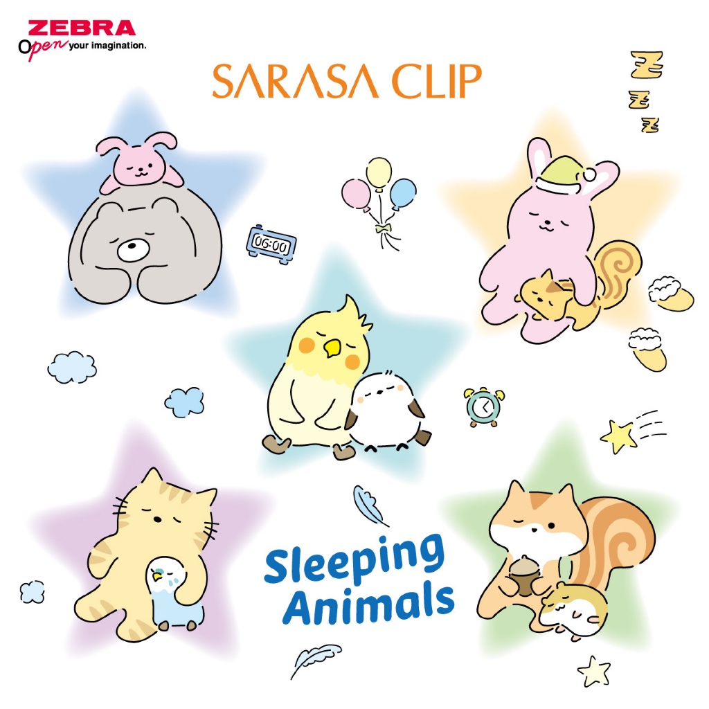 ZEBRA ปากกาเจล Sarasa Sleeping Animal Limited Edition 0.5 มม. — صورة 3