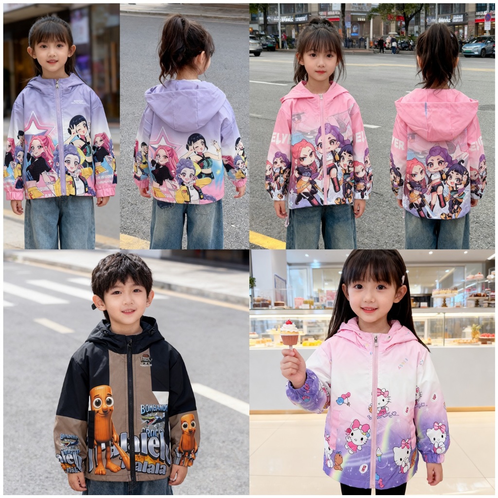 เสื้อคลุมกันหนาวเด็ก มีหมวกมีซับใน สินค้าในไทย พร้อมส่ง