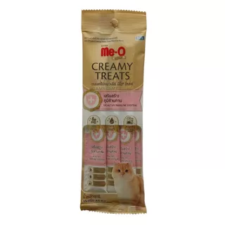 Me-O gold Meo creamy​ treats​ บรรจุ 1ห่อ (15g*4ซอง) ขนมแมวเลียสูตรดูแลสุขภาพ